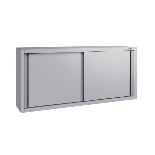 Edelstahl Wandhängeschrank ECO - 1600x400mm - mit Schiebetür - 650mm hoch