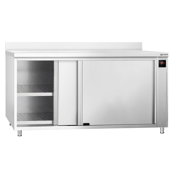 Wärmeschrank PREMIUM - 2000x700mm - mit Aufkantung & Schiebetüren - Digital