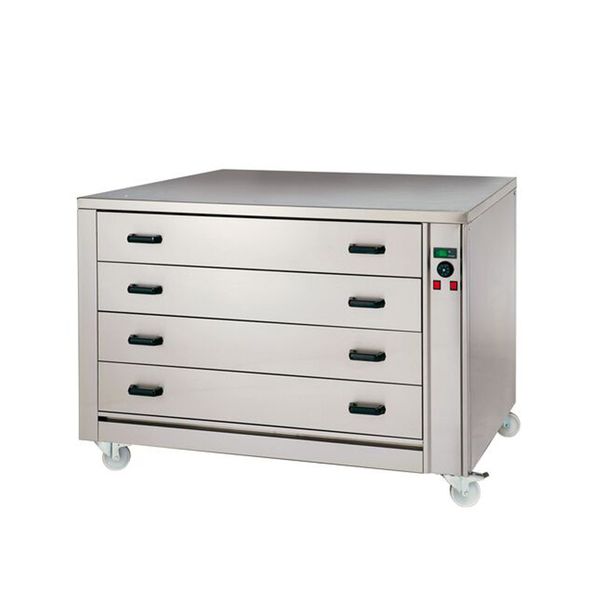 Warmhalteschrank für Speisen - 2 kW - 4 Schubladen