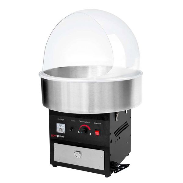 Zuckerwattemaschine - Ø 520mm - 950 Watt - Schwarz - inkl. Hygieneschutz