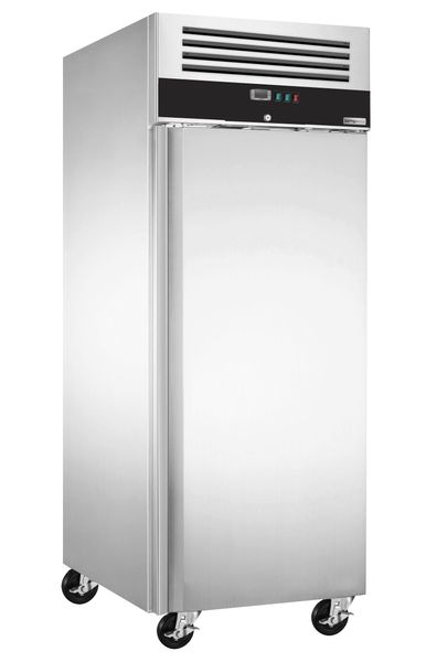 Bäckerei-Tiefkühlschrank Edelstahl ECO - EN 600x800 - 600 Liter - 1 Tür, Schienen & Tragroste