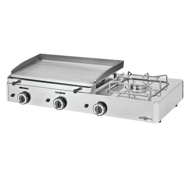 Gas Bratplatte mit Gasherd - 8,7 kW - Bratfläche: 583x395mm