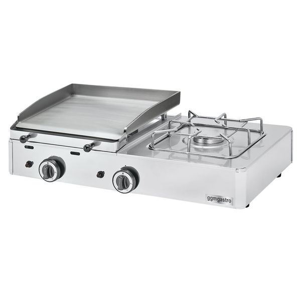 Gas Bratplatte mit Gasherd - 6,3 kW - Bratfläche: 383x395mm