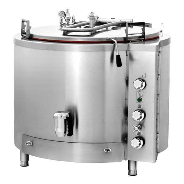 Gas Kochkessel - 300 Liter - 40 kW - Indirekte Beheizung - mit Wasserzulauf & Ablasshahn