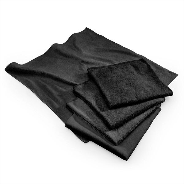 (10 Stück) Mikrofasertuch - 400x400mm - Schwarz