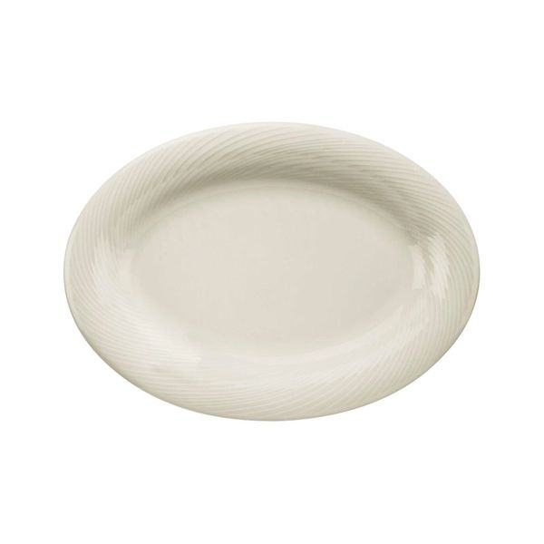 (12 Stück) SEMPRE - Platte/ Teller - oval - Länge: 230mm - Creme