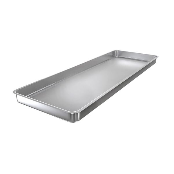 Ausstell-/Auslageblech - Edelstahl - mit Rand - 768x268x20mm