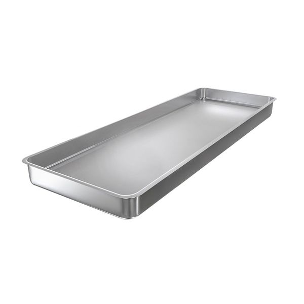 Ausstell-/Auslageblech - Edelstahl - mit Rand - 768x268x40mm