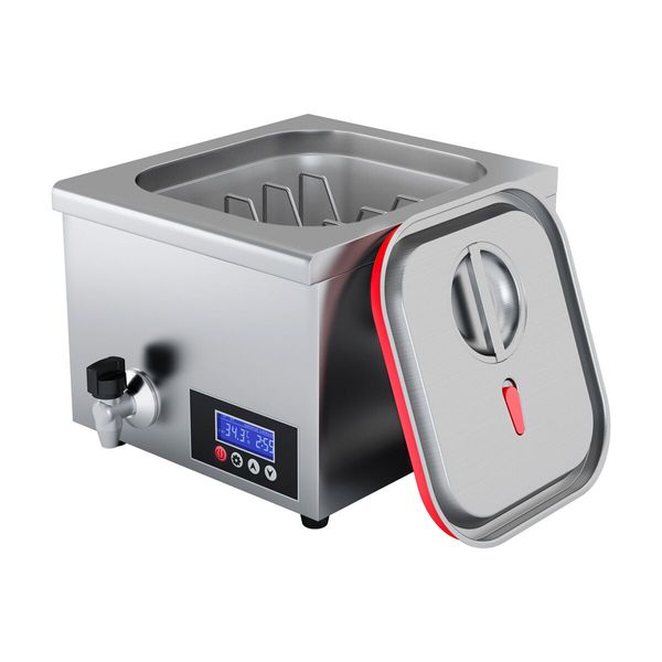 Sous-Vide-Garer/Softcooker - 16 Liter - GN 2/3 - 500 Watt - mit Ablasshahn & Deckel