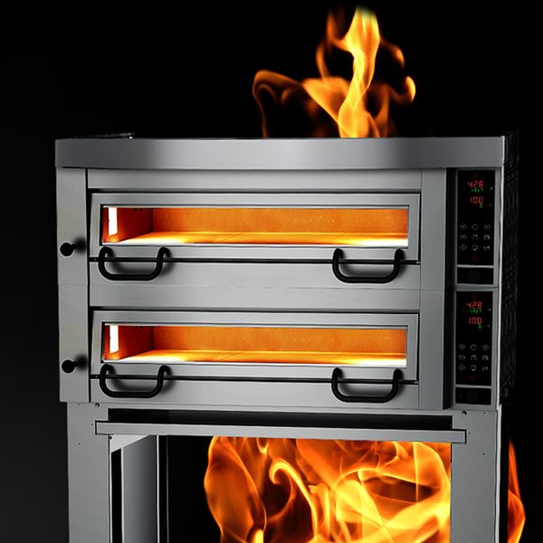 Horno de pizza casero portátil, horno de pizza eléctrico/gas Control de  temperatura de 662.0 °F, máquina de horno de pizza con tablero de  instrumentos