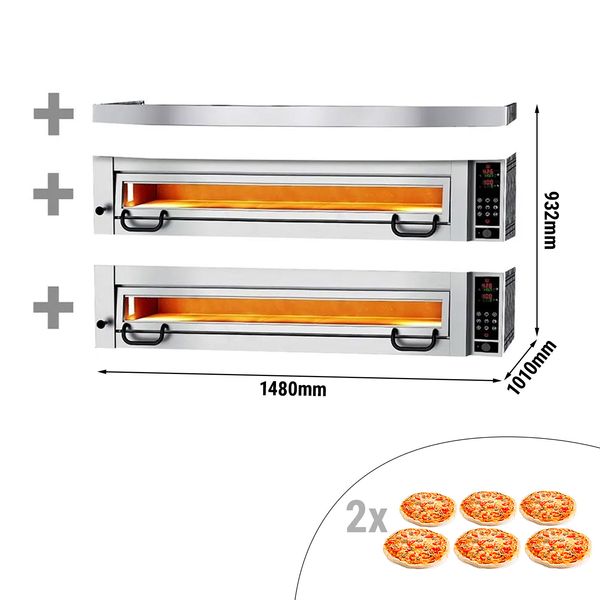 GMG Four à pizza Classic Lux PF70105L 6+6 33 cm 400 V