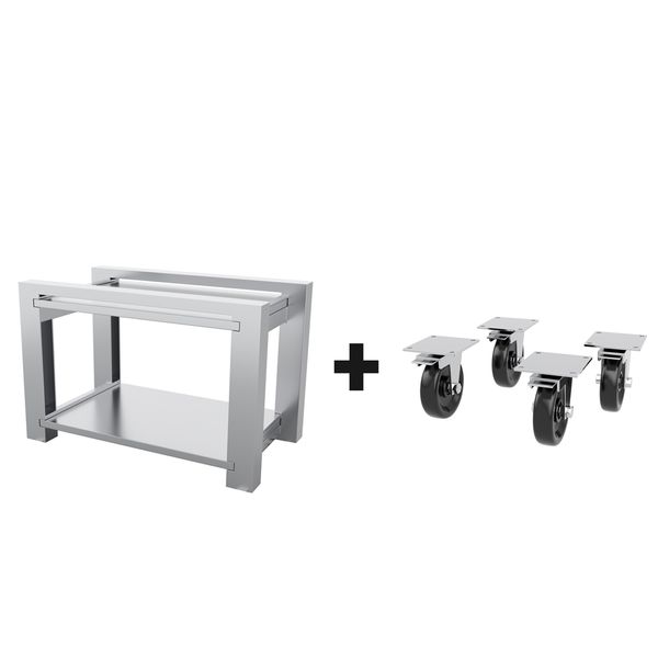 Base per alimentazione forno a legna - incl. Kit ruote | GGM Gastro