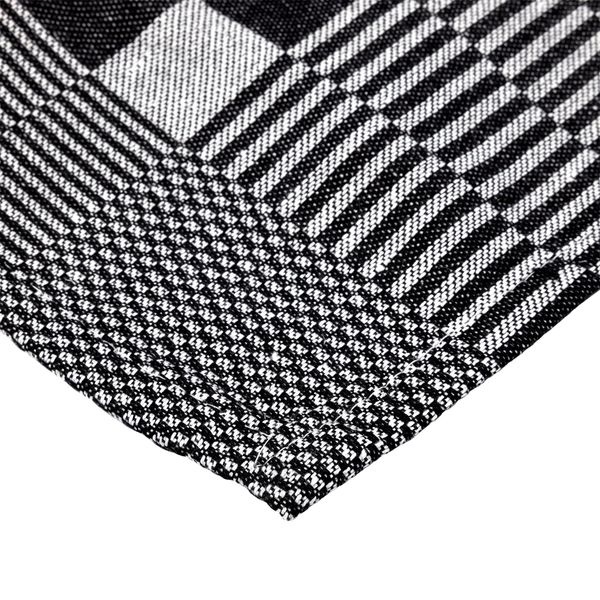 Torchon à vaisselle en coton - 65 x 65 cm - Noir/Blanc en carré - Lot de  180 pièces
