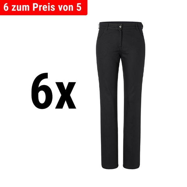 6 piezas) - pantalón mujer Tina - negro talla: 46 | GGM Gastro