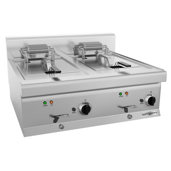 Friteuse électrique double - 11,5+11,5 litres - 18 kW