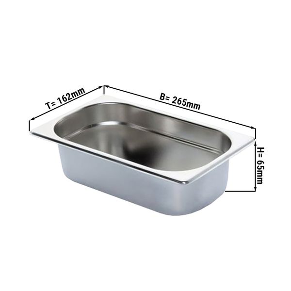 4 x Gastronormbehälter GN Behälter 1/4 65 mm tief geeignet für Chafing Dish Neu 