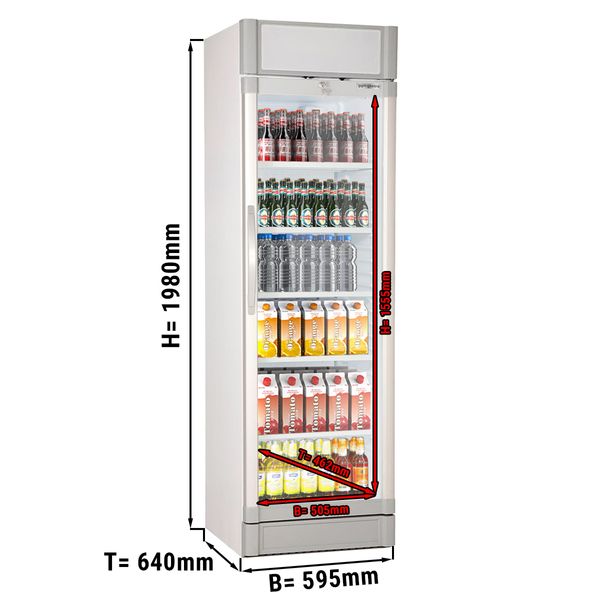 Getränkekühlschrank - 347 Liter - 1 Glastür & Werbedisplay