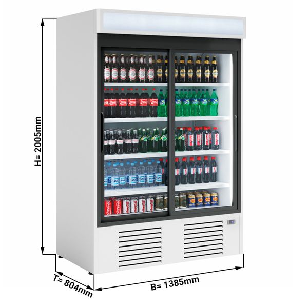 Tareas del hogar camión sonrojo Refrigerador para bebidas nevera 1000 litros - con 2 puerta | GGM Gastro