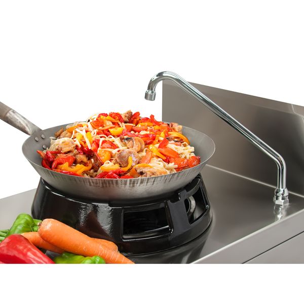 Cuisinière wok à gaz - 42 kW - 3 zones de cuisson - incl. 1 mini colonne  d'eau