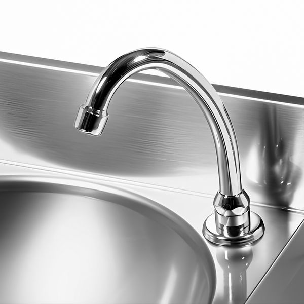 Lave-mains 400x400mm avec robinet mitigeur (eau chaude et froide