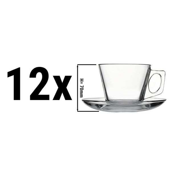 24 pièces) Tasse à café/thé et soucoupe - IZMIR - 195 ml
