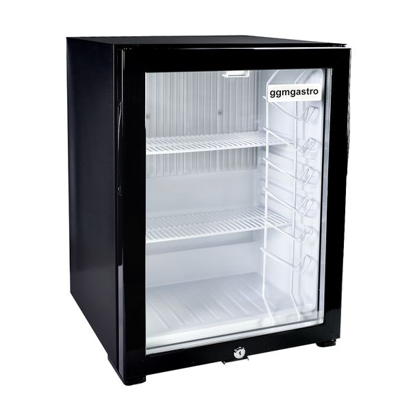Refrigerador minibar - con 1 puerta de vidrio - silencioso y con cerradura
