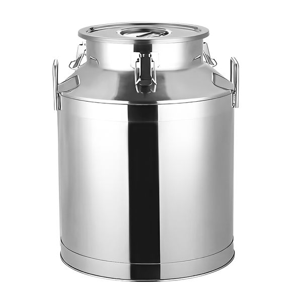 Pot à lait avec couvercle - inox - 40L