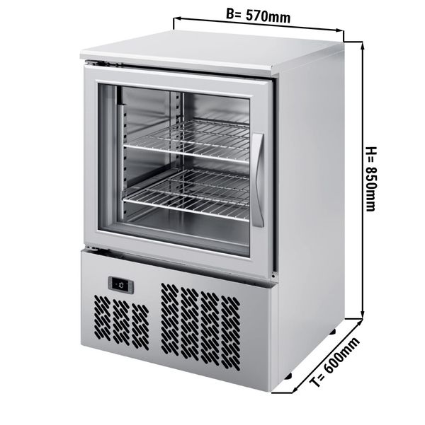Mini Tiefkühlschrank PREMIUM PLUS - 95 Liter - mit 1 Glastür