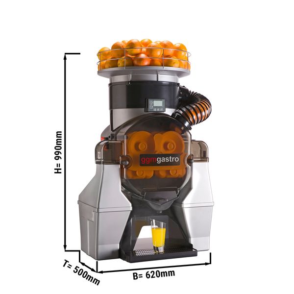 Exprimidor de naranjas eléctrico - plateado - alimentación automática | GGM  Gastro