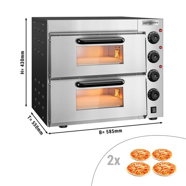Mini Forno elettrico per pizza - 4+4x 20cm - Manuale