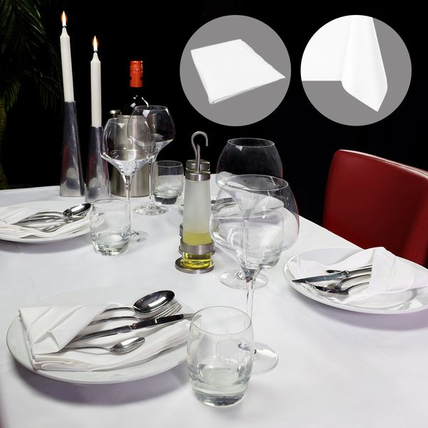 toeter Voorganger zonsopkomst 30 stuks) Damast tafelkleed Porto - glad satijn - 130 x 190 cm - Wit | GGM  Gastro