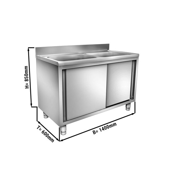Sink Unit 1 4 M 2 Sink In Center L 50 X B 40 X T 25 Cm