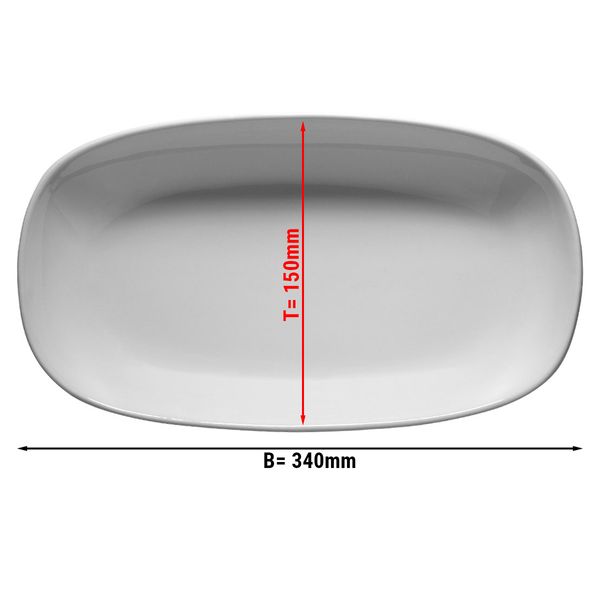 24 Stück) ENTity - Teller oval - 34 cm