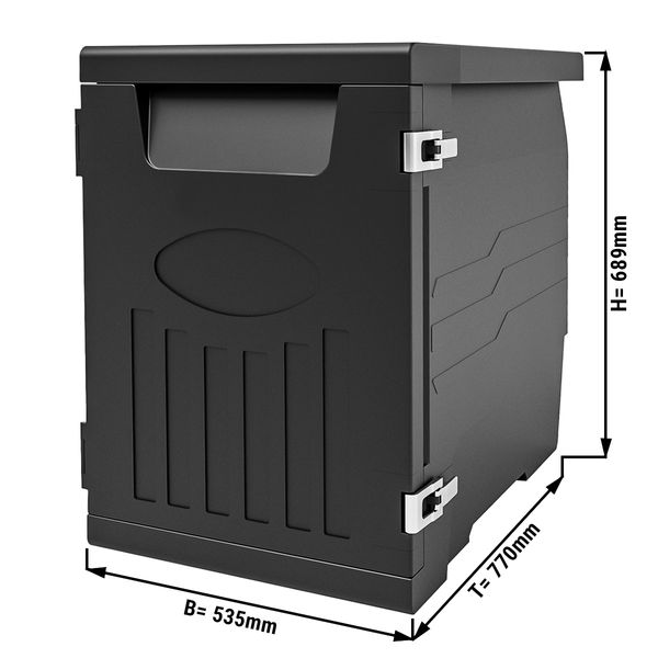 Thermotransportbox Fronlader, Isolierbox, Styroporbox, Polibox, Warmhaltebox - 147 Liter