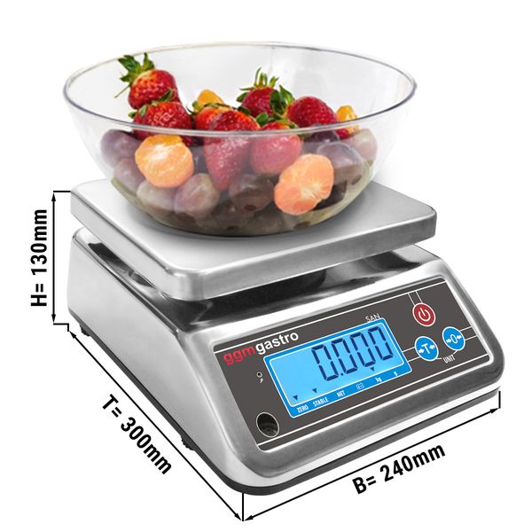 Balance de cuisine numérique jusqu'à 6 kg - Graduation : 2 grammes
