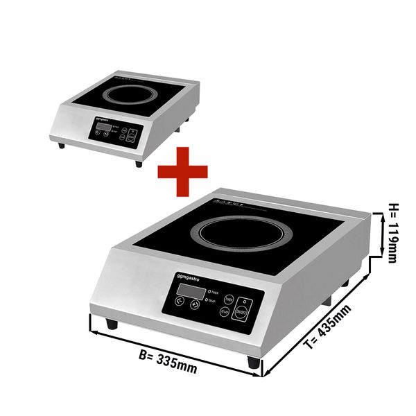 Asociación Absurdo Saturar 2 piezas) cocina de inducción - 3,5 kW | GGM Gastro