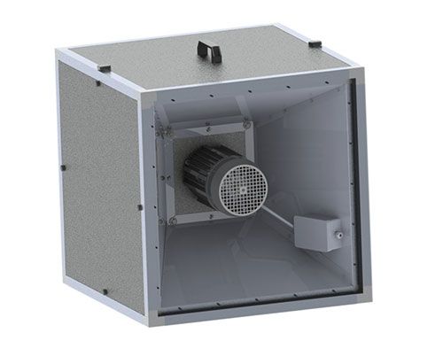 Lüfter mit Direktantrieb 4590m³/h in Airbox eingebaut - KBS Gastrotechnik
