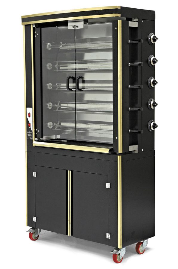AJD0006/CCN Gastronomie Gas Hähnchengrill Maschine für  3 Spieß für 9 Hähnchen 